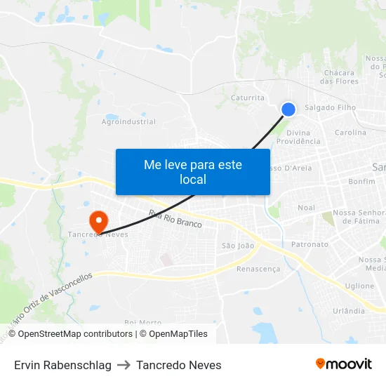 Ervin Rabenschlag to Tancredo Neves map