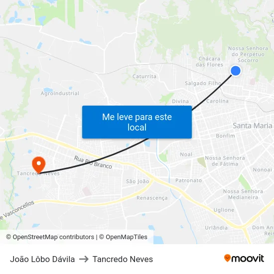 João Lôbo Dávila to Tancredo Neves map