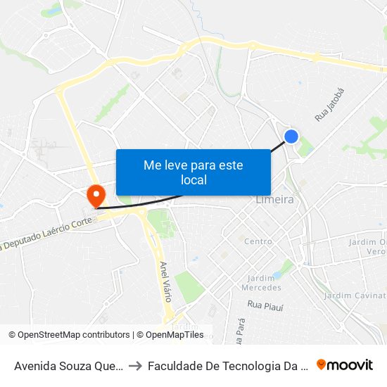 Avenida Souza Queiroz, 435 to Faculdade De Tecnologia Da Unicamp - Ft map