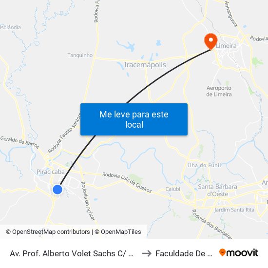 Av. Prof. Alberto Volet Sachs C/ Av. Luciano Guidotti - Esquina C/ Av. Av. Luciano Guidotti to Faculdade De Tecnologia Da Unicamp - Ft map