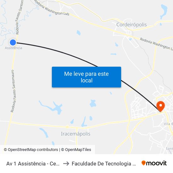 Av 1 Assistência - Cerâmica Delta to Faculdade De Tecnologia Da Unicamp - Ft map