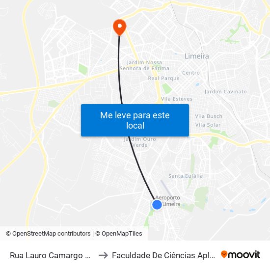 Rua Lauro Camargo Silveira, 723-787 to Faculdade De Ciências Aplicadas Da Unicamp map