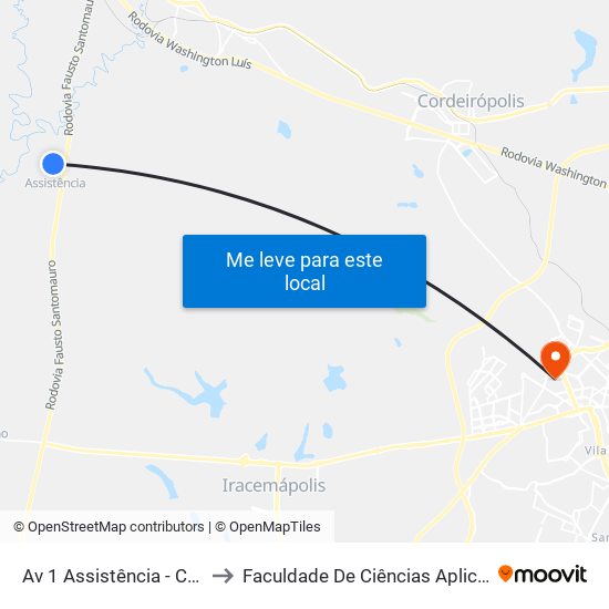 Av 1 Assistência - Cerâmica Delta to Faculdade De Ciências Aplicadas Da Unicamp map