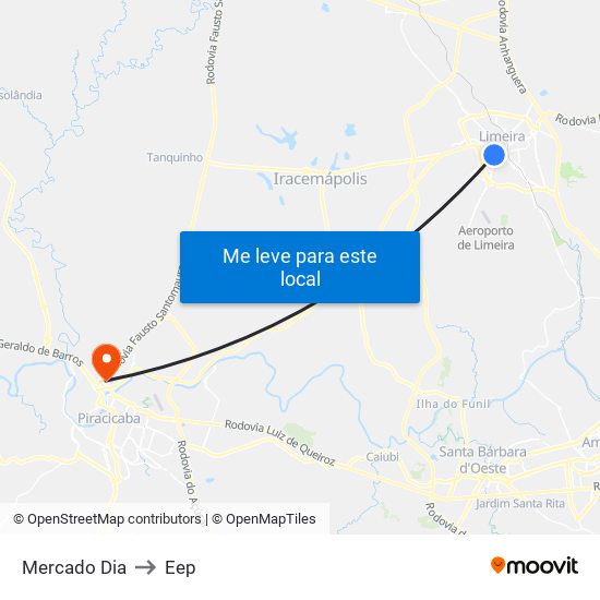 Mercado Dia to Eep map