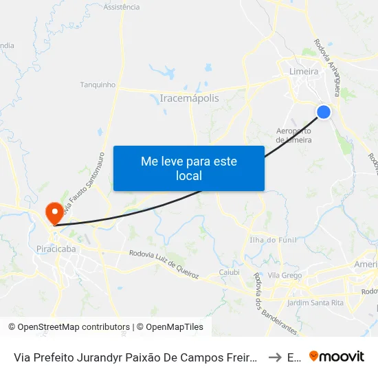 Via Prefeito Jurandyr Paixão De Campos Freire, 742-778 to Eep map