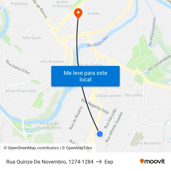 Rua Quinze De Novembro, 1274-1284 to Eep map