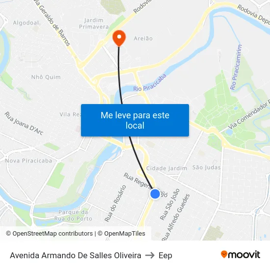 Avenida Armando De Salles Oliveira to Eep map