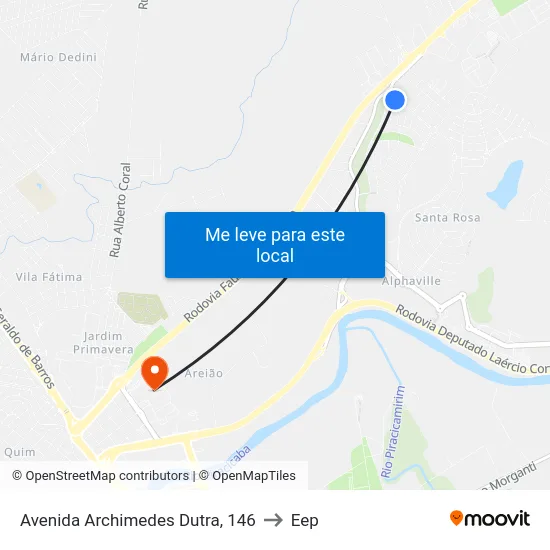 Avenida Archimedes Dutra, 146 to Eep map