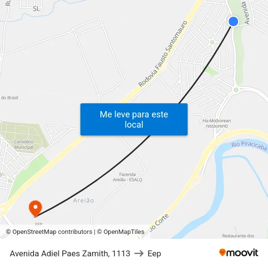 Avenida Adiel Paes Zamith, 1113 to Eep map