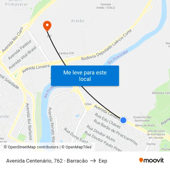 Avenida Centenário, 762 - Barracão to Eep map