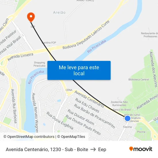 Avenida Centenário, 1230 - Sub - Boite to Eep map