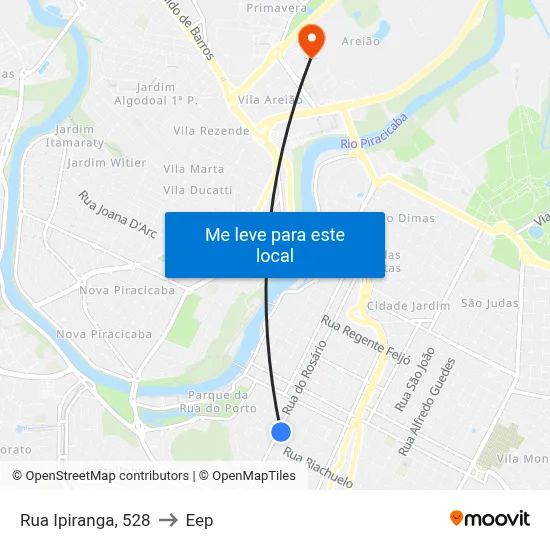 Rua Ipiranga, 528 to Eep map