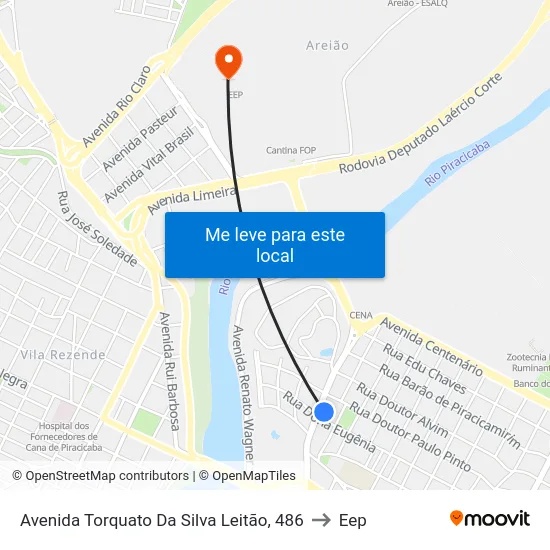 Avenida Torquato Da Silva Leitão, 486 to Eep map