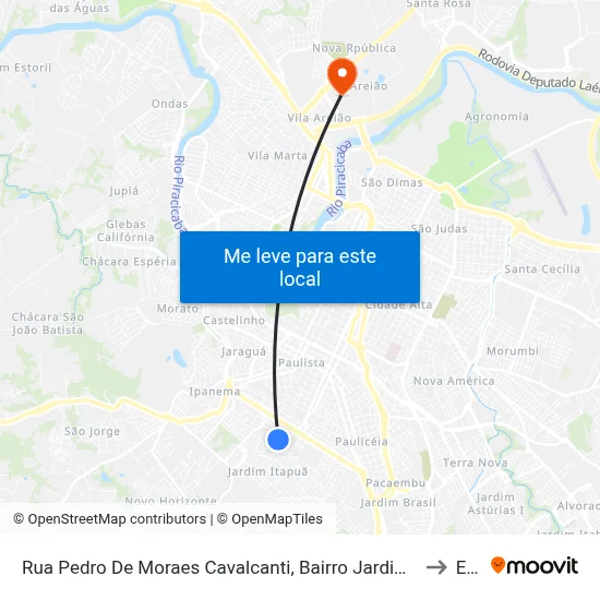 Rua Pedro De Moraes Cavalcanti, Bairro Jardim Tatuapé to Eep map