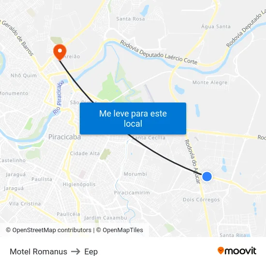 Motel Romanus to Eep map