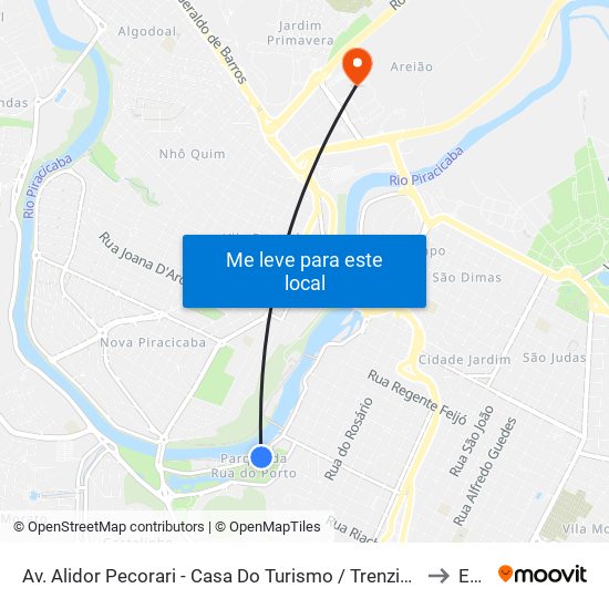 Av. Alidor Pecorari - Casa Do Turismo / Trenzinho to Eep map