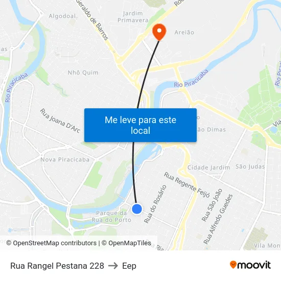 Rua Rangel Pestana 228 to Eep map