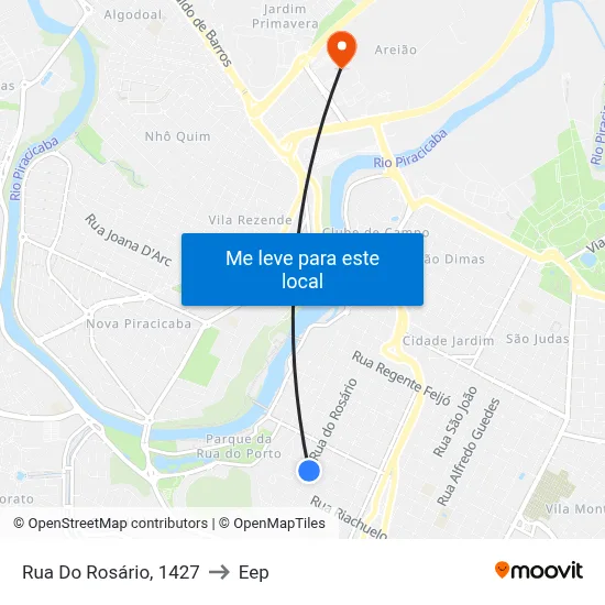 Rua Do Rosário, 1427 to Eep map