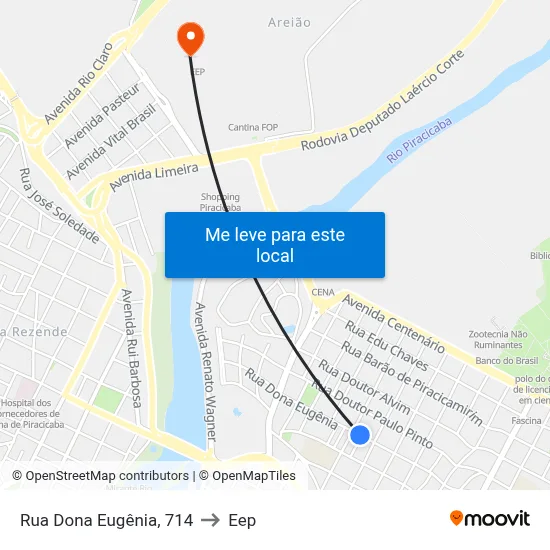Rua Dona Eugênia, 714 to Eep map