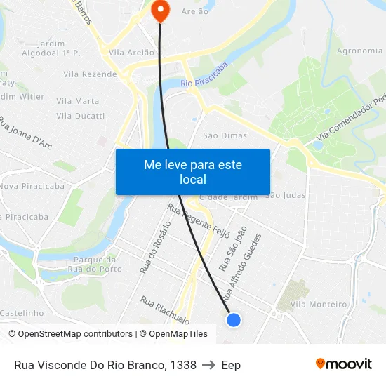 Rua Visconde Do Rio Branco, 1338 to Eep map
