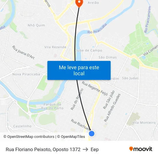 Rua Floriano Peixoto, Oposto 1372 to Eep map