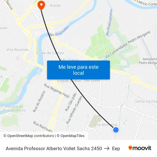 Avenida Professor Alberto Vollet Sachs 2450 to Eep map