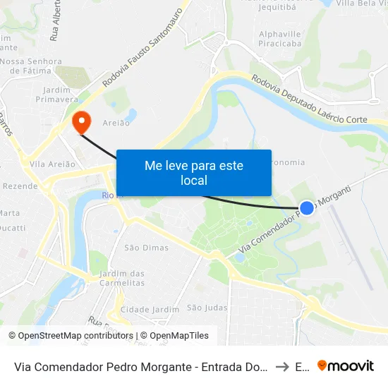 Via Comendador Pedro Morgante - Entrada Do Aeroporto to Eep map
