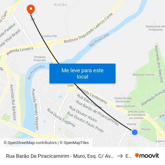 Rua Barão De Piracicamirim - Muro, Esq. C/ Av. São João to Eep map