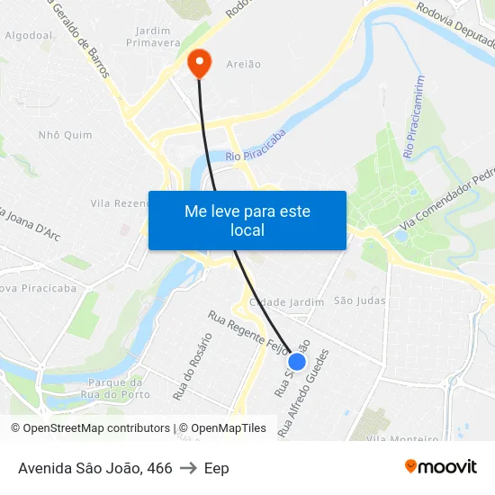 Avenida Sâo João, 466 to Eep map