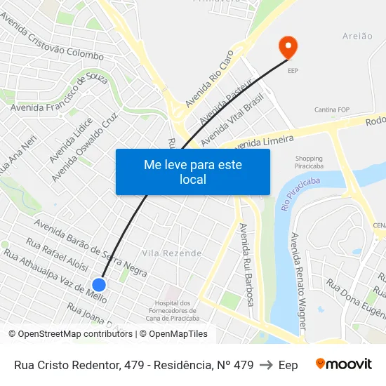 Rua Cristo Redentor, 479 - Residência, Nº 479 to Eep map