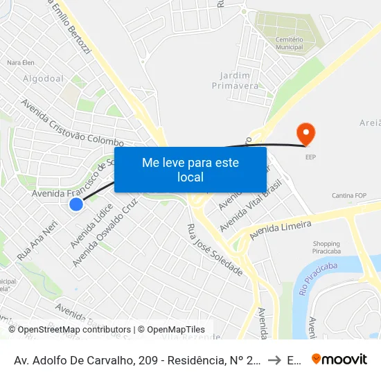 Av. Adolfo De Carvalho, 209 - Residência, Nº 209 to Eep map