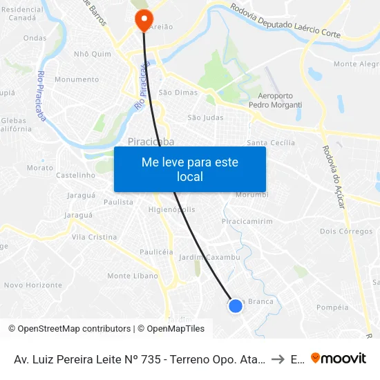 Av. Luiz Pereira Leite Nº 735 - Terreno Opo. Atacadão Monte Be to Eep map