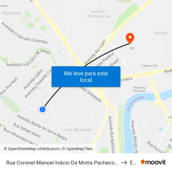 Rua Coronel Manoel Inácio Da Motta Pacheco 572 to Eep map