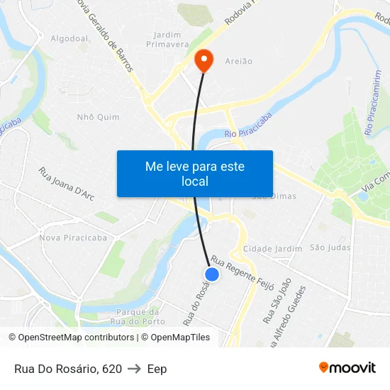 Rua Do Rosário, 620 to Eep map
