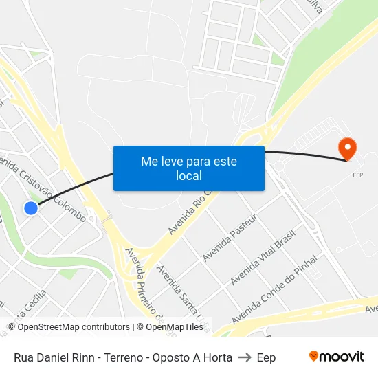 Rua Daniel Rinn - Terreno - Oposto A Horta to Eep map