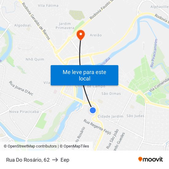 Rua Do Rosário, 62 to Eep map