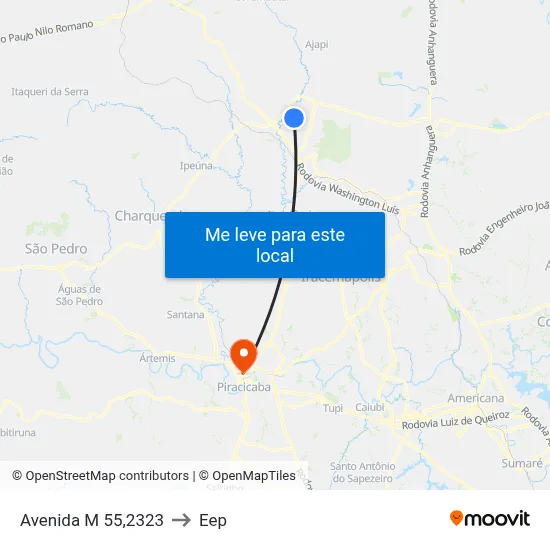 Avenida M 55,2323 to Eep map