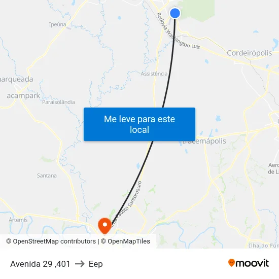 Avenida 29 ,401 to Eep map