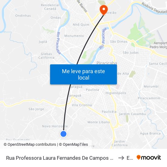 Rua Professora Laura Fernandes De Campos Ferrari, 90 to Eep map