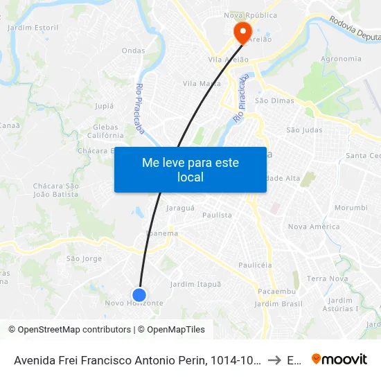 Avenida Frei Francisco Antonio Perin, 1014-1048 to Eep map