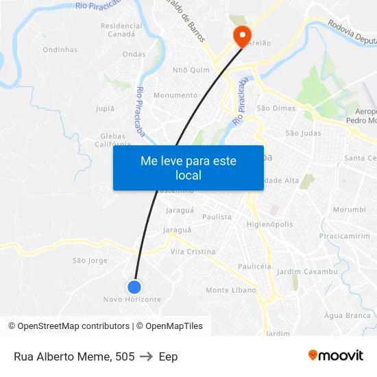 Rua Alberto Meme, 505 to Eep map