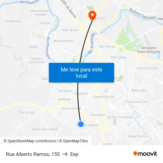 Rua Alberto Ramos, 155 to Eep map