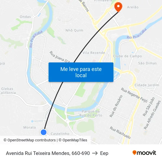 Avenida Rui Teixeira Mendes, 660-690 to Eep map
