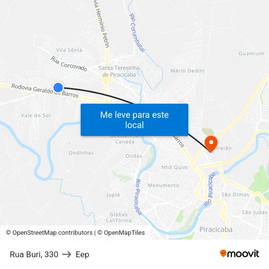 Rua Buri, 330 to Eep map