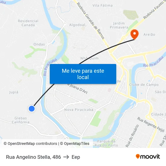 Rua Angelino Stella, 486 to Eep map