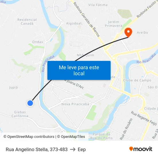 Rua Angelino Stella, 373-483 to Eep map