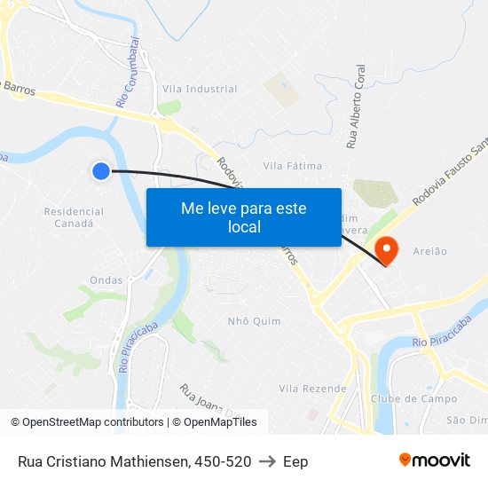 Rua Cristiano Mathiensen, 450-520 to Eep map