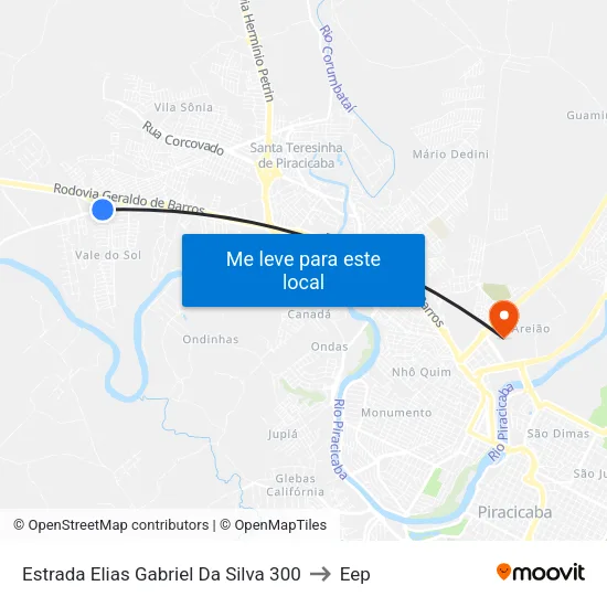 Estrada Elias Gabriel Da Silva 300 to Eep map