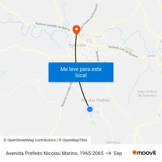 Avenida Prefeito Nicolau Marino, 1965-2065 to Eep map