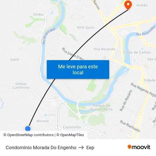 Condomínio Morada Do Engenho to Eep map